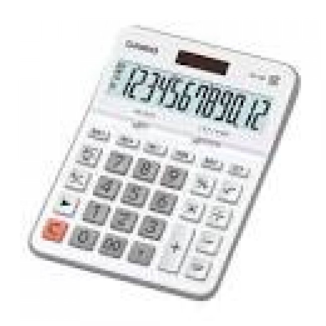 เครื่องคิดเลข ขาว คาสิโอ DX-12B-WE