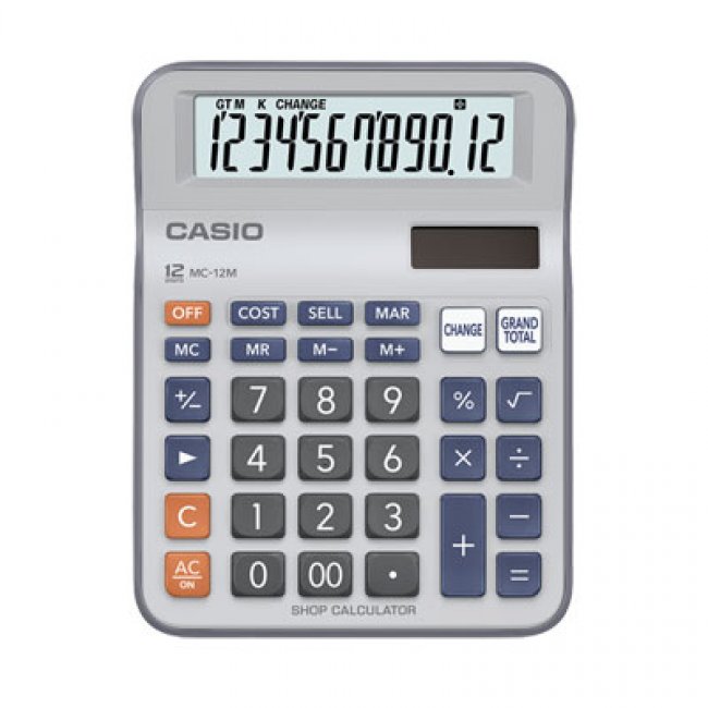 MC-12M เครื่องคิดเลขตั้งโต๊ะ Casio 12 หลัก (ของแท้) CASIO Calculato เครื่องคิดเลข 12 หลัก ขนาดเท่าฝ่ามือ มีฟังก์ชั่นพิเศษ ใช้ทอนเงิน ได้ 12 หลักผลิตจากวัสดุพิเศษ มาตรฐานยุโรป MC-12M เครื่องคิดเลขตั้งโต๊ะ Casio 12 หลัก (ของแท้) CASIO Calculato เครื่องคิดเลข 12 หลัก ขนาดเท่าฝ่ามือ มีฟังก์ชั่นพิเศษ ใช้ทอนเงิน ได้ 12 หลักผลิตจากวัสดุพิเศษ มาตรฐานยุโรป