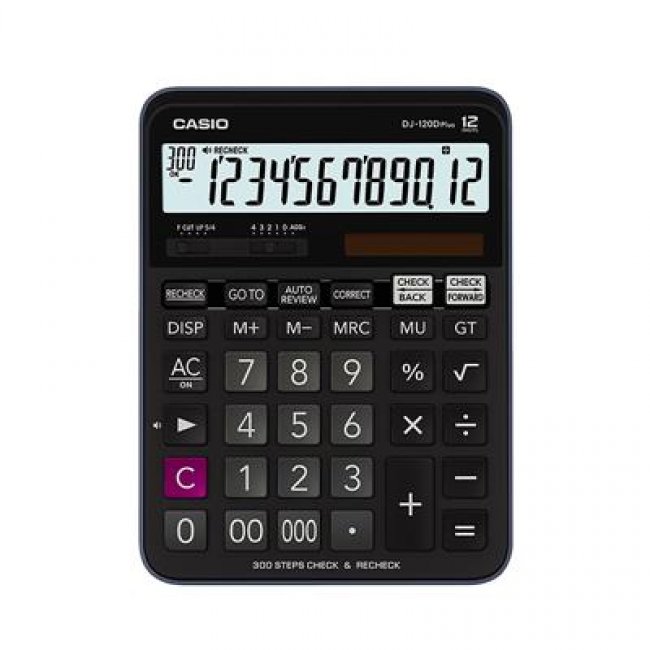 เครื่องคิดเลข Casio DJ-120DPLUS เครื่องคิดเลข ทวนย้อนหลังได้พร้อมเสียงเตือน มีโหมดปล่อยทวนอัตโนมัตโดยไม่ต้องกด