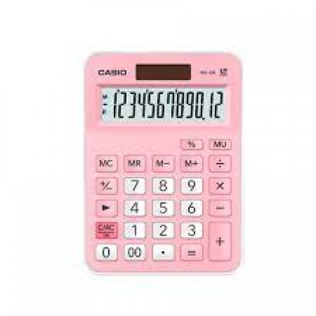 เครื่องคิดเลข Casio MX-12B-PK สีขาว 12 หลักราคาถูก ขนาด กะทัดรัด