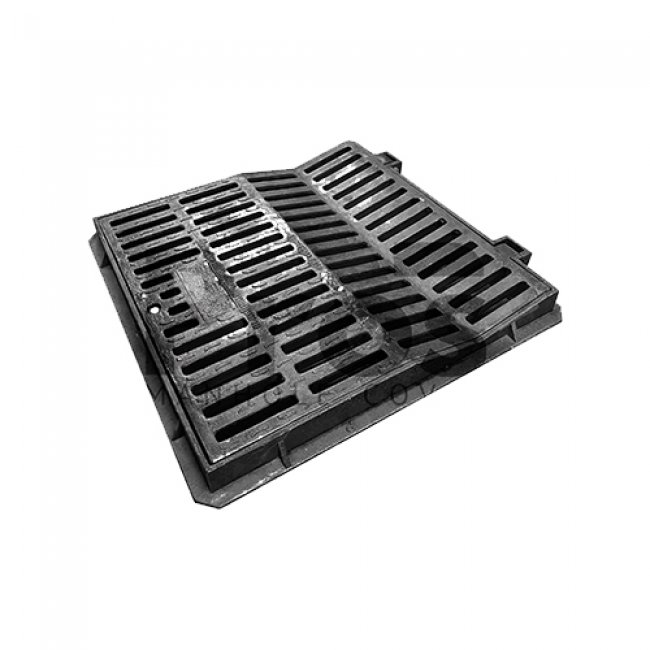 ฝาปิดบ่อพักเหล็กหล่อ ทรงรางวี