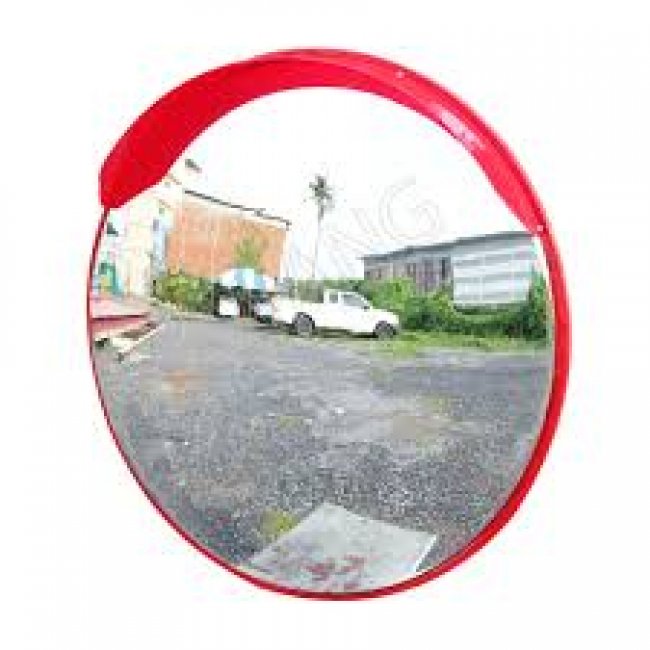 กระจกอะคริลิค กรอบพลาสติกแดง